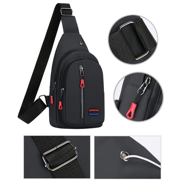 Ovzne Fashionable Embroidery Diamond Shoulder Crossbody Bag Large Capacity Watertight Backpack With Data Hole On Clearance