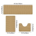 thumbnail image 2 of Bathroom Rugs and Mats Sets,Large Foam Bath Mat 3 Set Bathroom Rugs for 3 Pcs Toilet Mats Universal Soft Comfortable Water Absorption Non Slip Thick Machine Washable Easier to Dry, 2 of 7