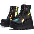 thumbnail image 2 of Fashion Thick Soled Large Size Short Boots Women Autumn Platform Leather Boots, 2 of 3