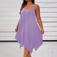 thumbnail image 1 of Ounisa Robe Camisole Midi Fluide Sans Manches à Encolure Dégagée et Ourlet Asymétrique pour Femme Grande Taille, 1 of 8