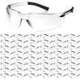 thumbnail image 1 of Queekay 50 Pcs Safety Glasses Impact UV Scratch Glasses Bulk Eye Protection for Men Working Lab Construction Science(Clear), 1 of 6