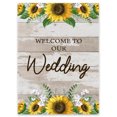 thumbnail image 1 of Darling Souvenir MADE WITH LOVE Sunflower BorderLargeWelcomeSign, Decorative PosterWelcomeTo Our Wedding Poster For Easel Wedding Collection- 18x12, 1 of 5
