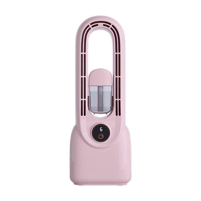 Bladeless Fan with Mist Humidifier 6 Speed Quiet Bladeless Fan Desk Fan with Colorful Lights 3000mAh
