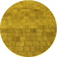 thumbnail image 1 of Ahgly Company Tapis Rond Lavable en Machine Intérieur Transitionnel Bisque Foncé Marron, 3 Pieds Rond, 1 of 7