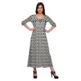 thumbnail image 1 of Moomaya Haut Indien Imprimé Robe Kurti Longue Tunique à Manches 3/4 Robes pour Femmes, 1 of 5