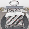 thumbnail image 2 of Designart 'Retro Geometrical Abstract Minimal Pattern XII' Mid-Century Duvet Cover Set, 2 of 4