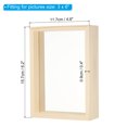 thumbnail image 2 of Unique Bargains 3x6 Wood Picture Frames, Double Sided Acrylic Plant Specimens Frame Natural Color, 2 of 5