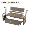 thumbnail image 4 of FICARTS Banc de Rangement Extérieur en Résine de 80 Gallons - Étanche, Capacité de 550 Lb, pour Cour et Piscine, Café, 4 of 8