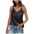 thumbnail image 1 of Women's Silk Satin Tank Tops V Neck for Summer and Work, 1 of 4
