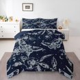 thumbnail image 2 of Erosebridal Floral Print Bedding Queen Comforter Set, Hippie Gothic Down Comforter, Moth Butterfly Decor, Breathable, 2 of 8