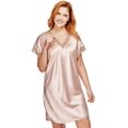 thumbnail image 2 of Robe de Nuit pour Femmes Shadowline 4503 Charming Charmeuse (Noir m), 2 of 4