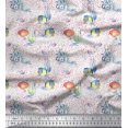 thumbnail image 1 of Soimoi Georgette Viscose Fabric Fish & Octopus Ocean Fabric Prints by Yard 42 Inch Wide, 1 of 2