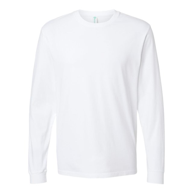 SoftShirts T-Shirt à Manches Longues Bio pour Adulte, 3TG, Blanc