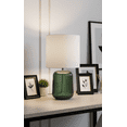 thumbnail image 1 of Mainstays 12.8 inch Green Ribbed Glass Accent Lamp, 1 of 5