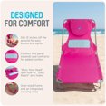 thumbnail image 4 of Ostrich The Ladies Comfort Lounger, Foldable Beach Pool Tanning Chair, Pink, 4 of 13