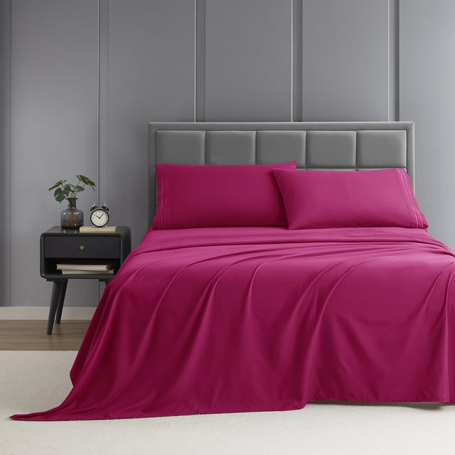 Nestl Full Sheet Set, 1800 Series Microfiber Deep Pocket 4 Piece Bed Sheet Set