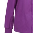 thumbnail image 3 of Womens Scrub Jacket Workwear Snap Front Warm-up Scrubs Jacket, 3 of 4