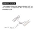 thumbnail image 4 of Unique Bargains 10Set Ribbon Crimp Clamp Ends Lobster Claw Clasps & Chain 20mm Silver White for DIY, 4 of 7
