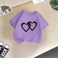 thumbnail image 5 of HNMKIU T-Shirt Graphique Tendance pour Filles Col Rond Manches Courtes Haut d'Été Décontracté pour Enfants, 5 of 5