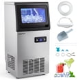 thumbnail image 1 of Costway Machine à Glaçons Commerciale 110 Lb/24 H, Machine à Glace en Acier Inoxydable avec Capacité de 25 Lb, 1 of 10