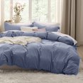 thumbnail image 1 of Bedsure Slate Blue Duvet Cover Queen Size - Soft Prewashed Queen Duvet Cover Set, 3 Pieces, 1 Duvet Cover 90x90 Inches with Zipper Closure and 2 Pillow Shams, Comforter Not Included, 1 of 6