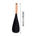thumbnail image 2 of Chmadoxn Soup Spoons Cooking Spoon For Nonstick Cookingwares And Safe Spoon With Wooden Handle For Mixing And Scrape silicone spoon, 2 of 3