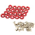 thumbnail image 1 of JDMSPEED 20 Pcs Kit de Déguisement pour Garde-Boue en Aluminium Rouge CNC, 1 of 10