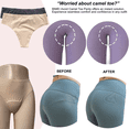 thumbnail image 3 of BIMEI String Taille Haute Anti-Orteils Camel Éviter Orteil Camel Cache-Cernes Coussinet Culotte Garde Invisible pour Femmes Culotte Bikini sous-Vêtements, String Noir, G, 3 of 6