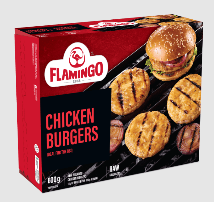 Flamingo Chicken Burgers - Non Breaded Raw, Chicken Burgers non-breaded, Raw