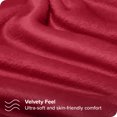 thumbnail image 2 of Bare Home Microplush Fleece Sheet Set - Ultra Soft - Deep Pocket - Twin XL, Red, 2 of 7