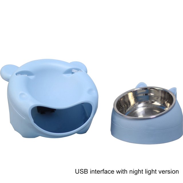 Automatic Cat Fountain LED Filtering Silent Pet Drinking Dispenser Cat Food Bowl