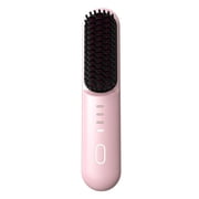 Cordless Hair Straightener Comb USB Rechargeable Portable Mini Flat Iron Pink