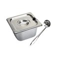thumbnail image 1 of Stainless Steel Hotel Pans Steam Table Pan with Lids Commercial Food Storage Containers Chafing Dishes for Dish Kitchen Home C, 1 of 7