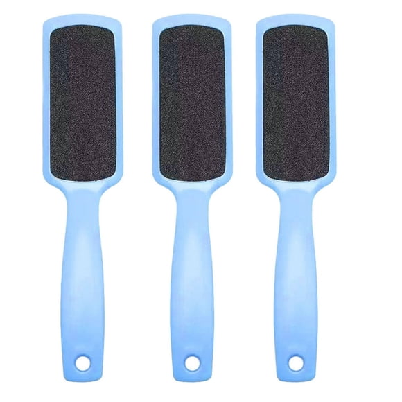 LOVEVERPlastic Handle Double-sided Sandpaper Foot Board Rasping Dead Skin Calluses Foot Rubbing Foot Tool 3pc