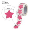 thumbnail image 2 of Unique Bargains Star Stickers 1 Inch 1 Roll DIY Adhesive PVC Labels Notes, Greeting Cards, Gift Boxes, 500 Count/Roll Pink, 2 of 7
