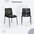 thumbnail image 3 of Costway Office Guest Chair Set of 2 with Breathable Mesh Back Padded Seat for Waiting Room, 3 of 7