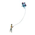 thumbnail image 4 of Milaget 1:64 Scale Miniature Kite Flying Figure Lightweight Multifunctional Handmade Boy, 4 of 9