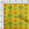 thumbnail image 1 of oneOone Cotton Silk Fabric Spiral & Floral Block Decor Fabric Printed BTY 42 Inch Wide, 1 of 4