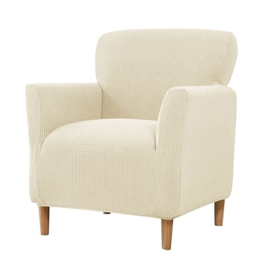 XmhyTop-A Modern Armchair Slipcover Jacquard Accent Chair Covers for Living Room Furniture Protector-Beige