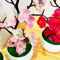 thumbnail image 5 of facefd artificial Plant Potted Arrangement Artificial Potted Flowers for Home Decorations Red, 5 of 5