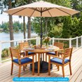 thumbnail image 4 of Gymax Lot de 2 Base Carrée pour Parasol Poids pour Sac de Sable Support de Parasol de Patio avec Fentes, 4 of 10