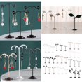 thumbnail image 3 of facefd 3x Iron T Bar Earring Necklace Jewelry Display Stand Rack Black-Wave, 3 of 9