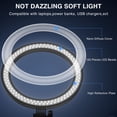 thumbnail image 2 of Desk Ring Light with Stand, 10.5'' Circle Light with Phone Holder for Video Recording, Adjustable Halo Light for Computer Zoom Meeting, Laptop Light for Conference Video Calls, P, 2 of 8