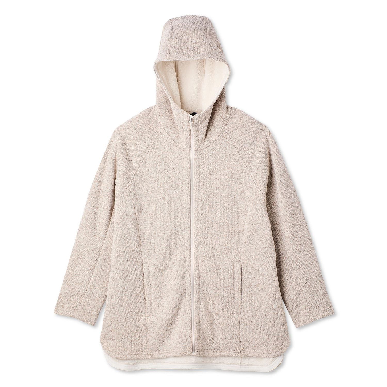 George Women's Plus Faux Shearling Zip Up Jacket