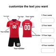 thumbnail image 4 of Custom Football Kit Set for Adult and Child, Name Number Team Logo DIY Family Match Personalized Jersey Shirt Shorts Set, Dad and Son Matching Outfits Red XXXS, 4 of 6