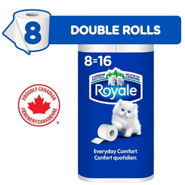 Royale Papier Hygiénique Confort Quotidien, 8 équivalant à 16 rouleaux