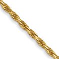 thumbnail image 1 of 14k Yellow Gold 14 Inch 1.3mm Rope Chain Necklace Pendant Charm, 1 of 9
