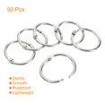 thumbnail image 3 of Unique Bargains 1.22' Dia. Detachable Binder Rings Index Snap Metal Clips, Silver Tone 50 Pack, 3 of 5
