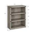thumbnail image 2 of 5 Tier Bookcase, Farmhouse Book Shelf with Storage Open Display Bookshelves, 67.4" Tall Book Case Wooden 5 Shelf Bookcase Home Decor Furniture for Home Office, Living Room, Bed Room - Grey, 2 of 9