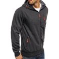 thumbnail image 4 of ORUYROP Sweat à Capuche Zippé pour Hommes, Mode Automne/hiver 2023, Veste Décontractée à Manches Longues, 4 of 6